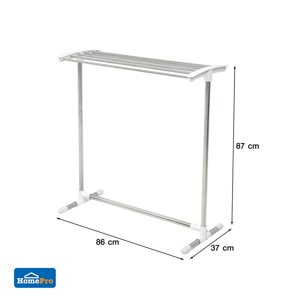 ราวพาดผ้าสเตนเลส 6 เส้น PLIM HW04-008 86x37x87 ซม.