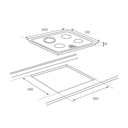 เตาฝังเซรามิก TEKA TBC 64010 TTC BK 60 ซม._4