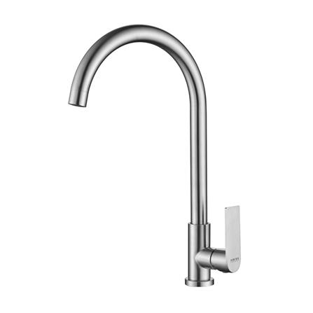 ก๊อกซิงค์เดี่ยวเคาน์เตอร์ KARAT FAUCET KF-49-911-63 สีเงิน