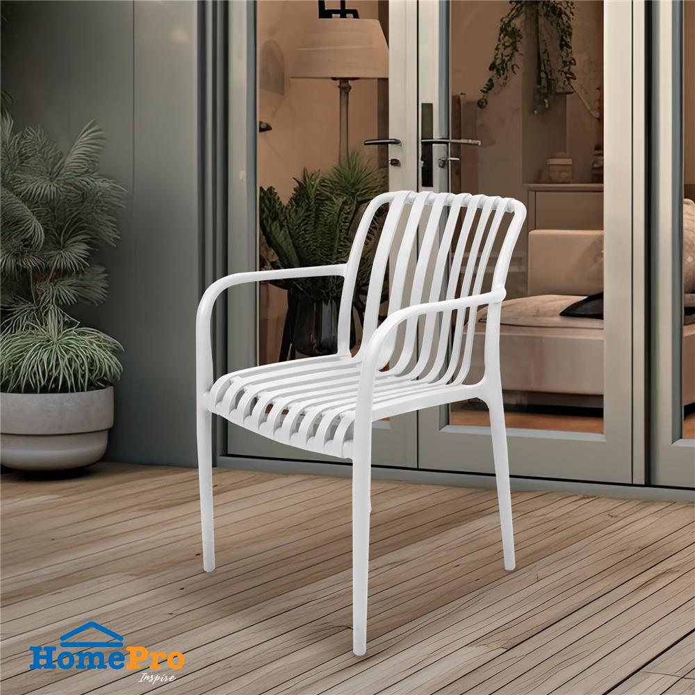 เก้าอี้พลาสติก SPRING CALVYN สีขาว