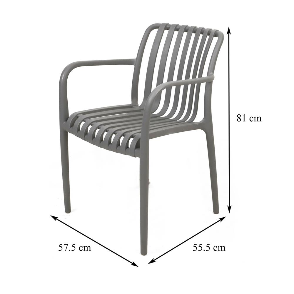เก้าอี้พลาสติก SPRING CALVYN สีเทา