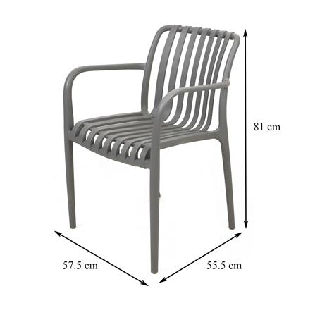 เก้าอี้พลาสติก SPRING CALVYN สีเทา_8
