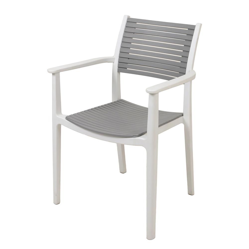 เก้าอี้พลาสติก SPRING VENITA สีเทา/ขาว_1