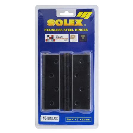 บานพับ 4X3 นิ้ว X 2 มม. SOLEX 4324 สีดำ (แพ็ก 3 ชิ้น)_1