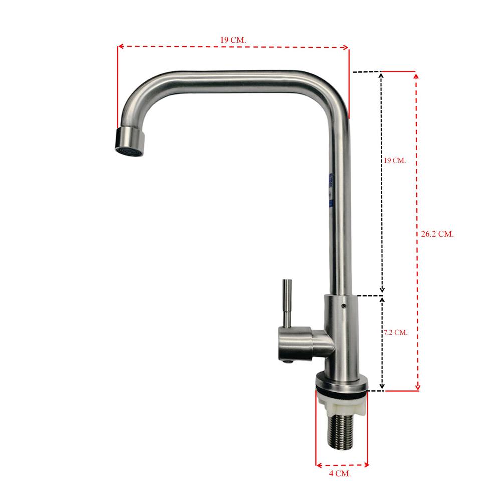 ก๊อกซิงค์เดี่ยวเคาน์เตอร์ HOEN ZT-508S