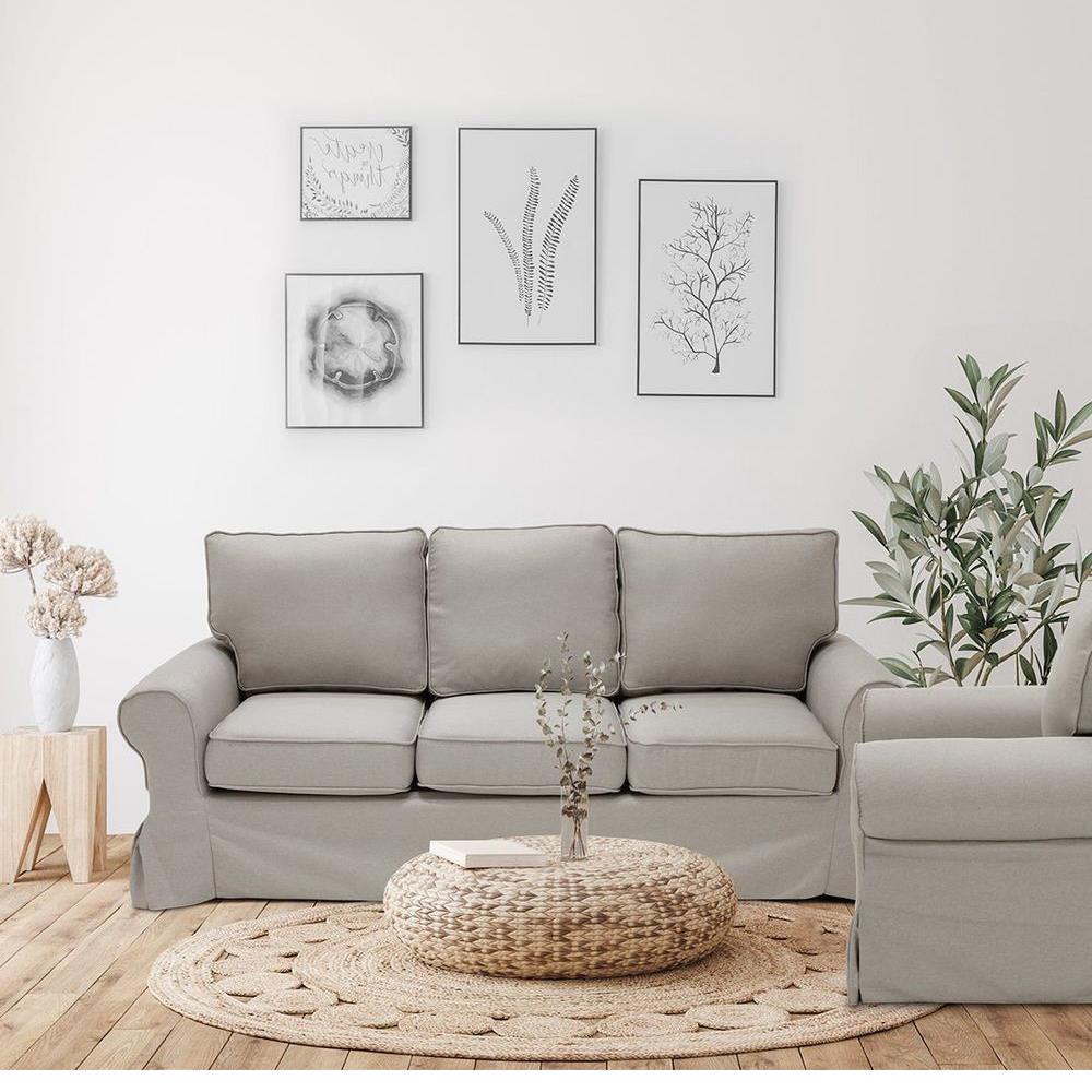 โซฟา 3 ที่นั่ง KONCEPT RAYNA 19211450 สีเทาอ่อน