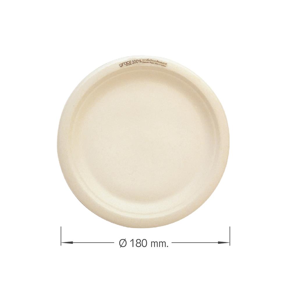 จานชานอ้อยผสมเยื่อไผ่ 7.5 นิ้ว GRACZ SIMPLE แพ็ก 6 ใบ