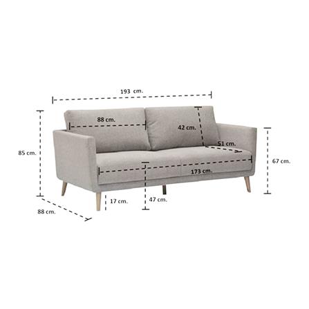 โซฟา 3 ที่นั่ง KONCEPT HATCHA 19145849 สีน้ำตาล_5