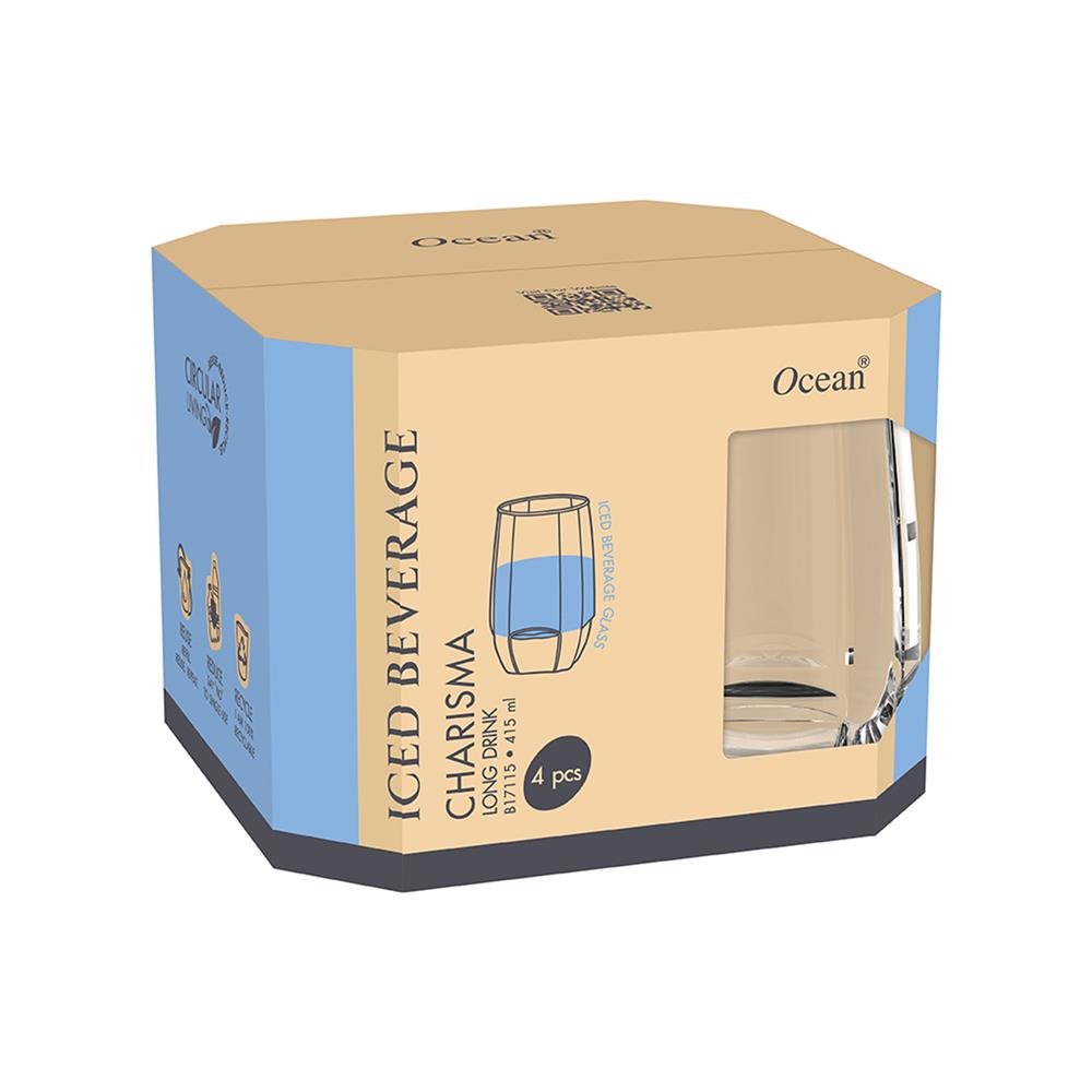 แก้วน้ำ 415 มล. OCEAN GLASS CHARISMA แพ็ก 4 ใบ