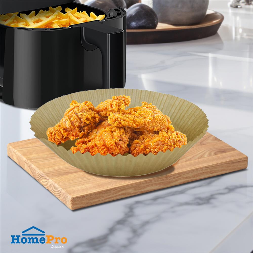 กระดาษรองหม้อทอดไร้น้ำมัน 20 ซม. KECH แพ็ก 50 ใบ