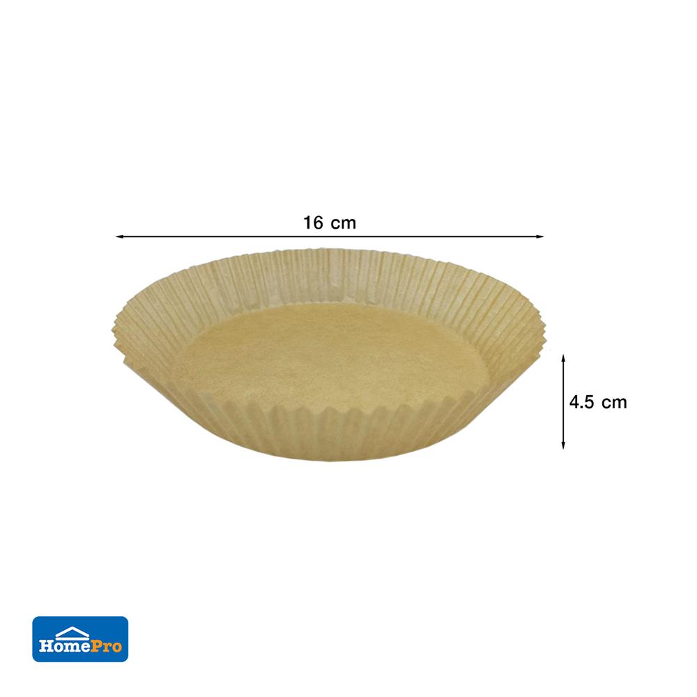 กระดาษรองหม้อทอดไร้น้ำมัน 16 ซม. KECH แพ็ก 50 ใบ