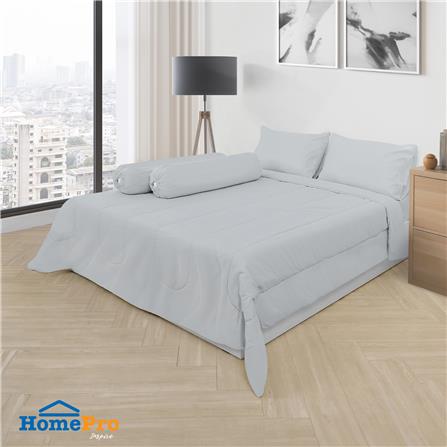 ชุดผ้าปูที่นอน 5 ฟุต 6 ชิ้น ME LIVING MARI สีเทาอ่อน_0