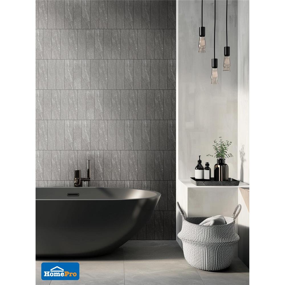 กระเบื้องผนังพอร์ซเลน 6x21.7 ซม. COTTO ฟิอามา แอช PM 1 ตร.ม.