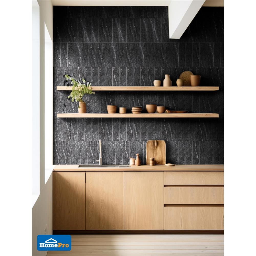 กระเบื้องผนังพอร์ซเลน 6x21.7 ซม. COTTO ฟิอามา คาร์บอน PM 1 ตร.ม.