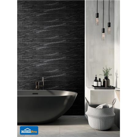 กระเบื้องผนังพอร์ซเลน 6x21.7 ซม. COTTO ฟิอามา คาร์บอน PM 1 ตร.ม._4