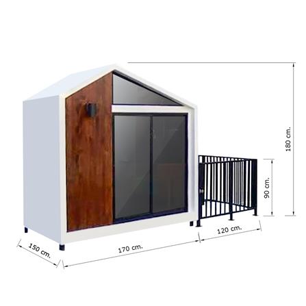 บ้านหมา บ้านแมว T.C. DOGHOUSE 11 NORDIC 150X170X180 ซม._4