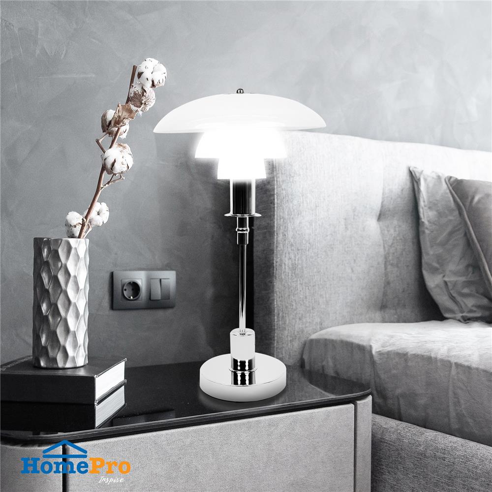 ไฟตั้งโต๊ะ CARINI T230322 สีขาว/เงิน