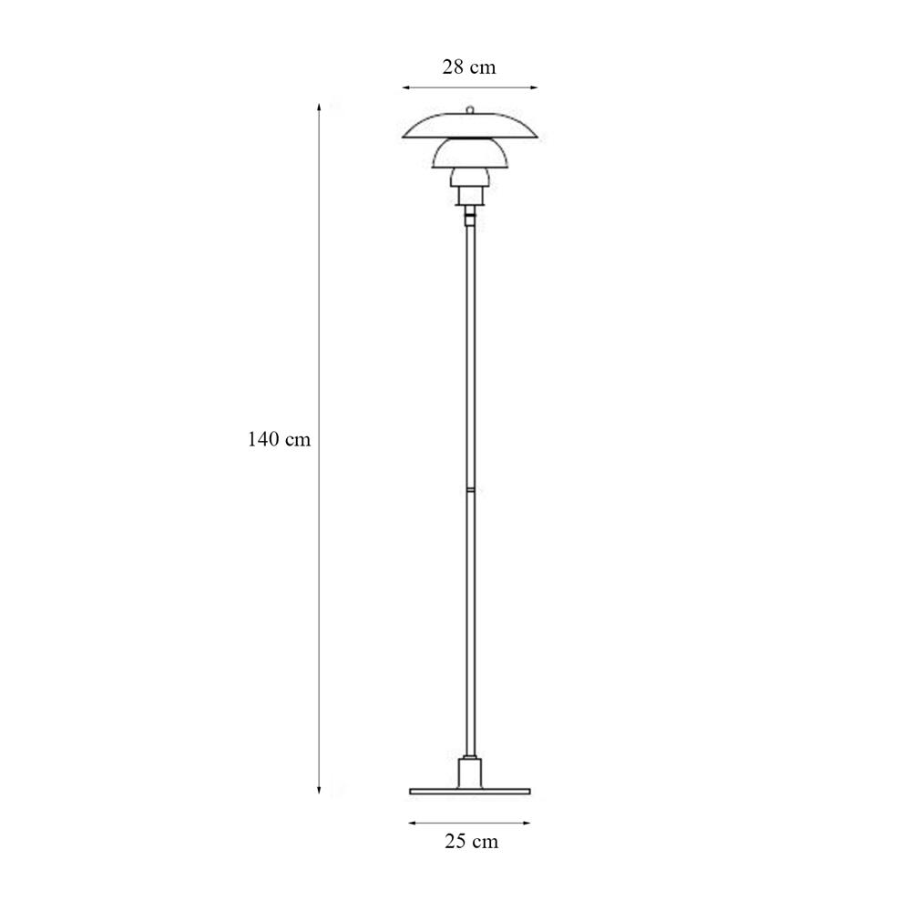 ไฟตั้งพื้น CARINI F230322 สีขาว/เงิน 1 หัว