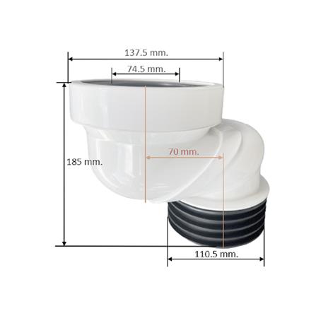 อุปกรณ์ข้อต่อท่อน้ำทิ้งท่อเยื้อง CACHE CCN7 7 ซม._1