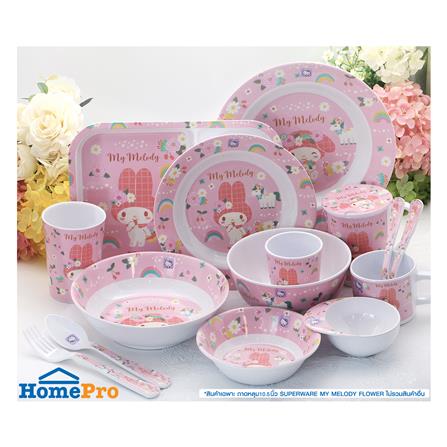 ถาดหลุมเมลามีน 10.5 นิ้ว SUPERWARE MY MELODY FLOWER_3