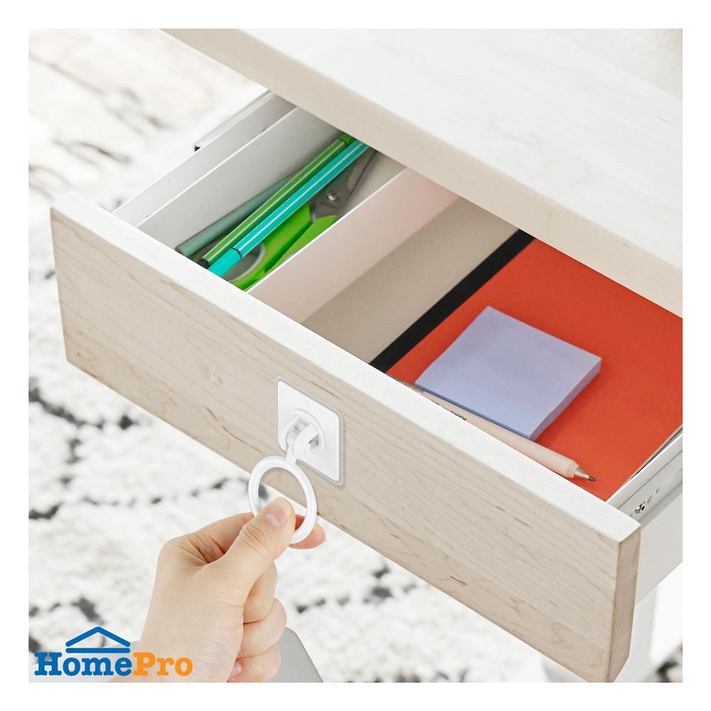 ขอแขวนแบบมือจับประตูแบบแหวน DEHUB VDR2P-CW40 สีขาว แพ็ก 2 ชิ้น