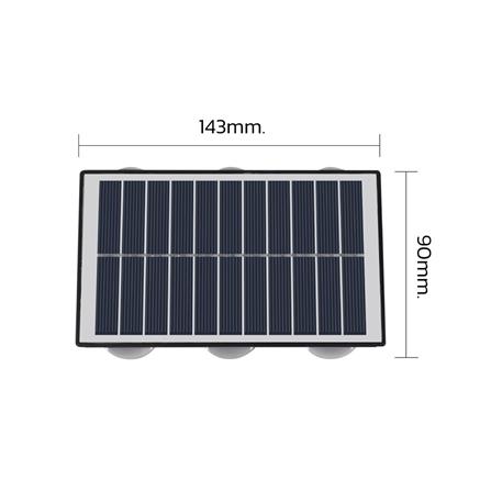 ไฟผนังภายนอก SOLAR LAMPTAN TRILUX 5 วัตต์ RGB สีดำ_6