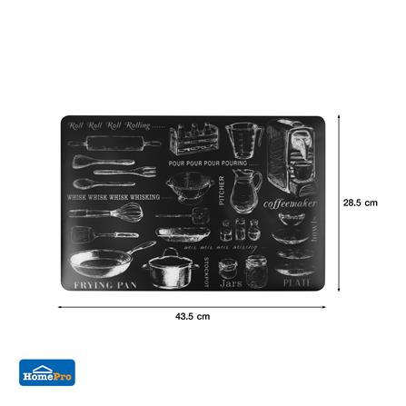 แผ่นรองจาน PEVA KECH COOKING สีดำ_5