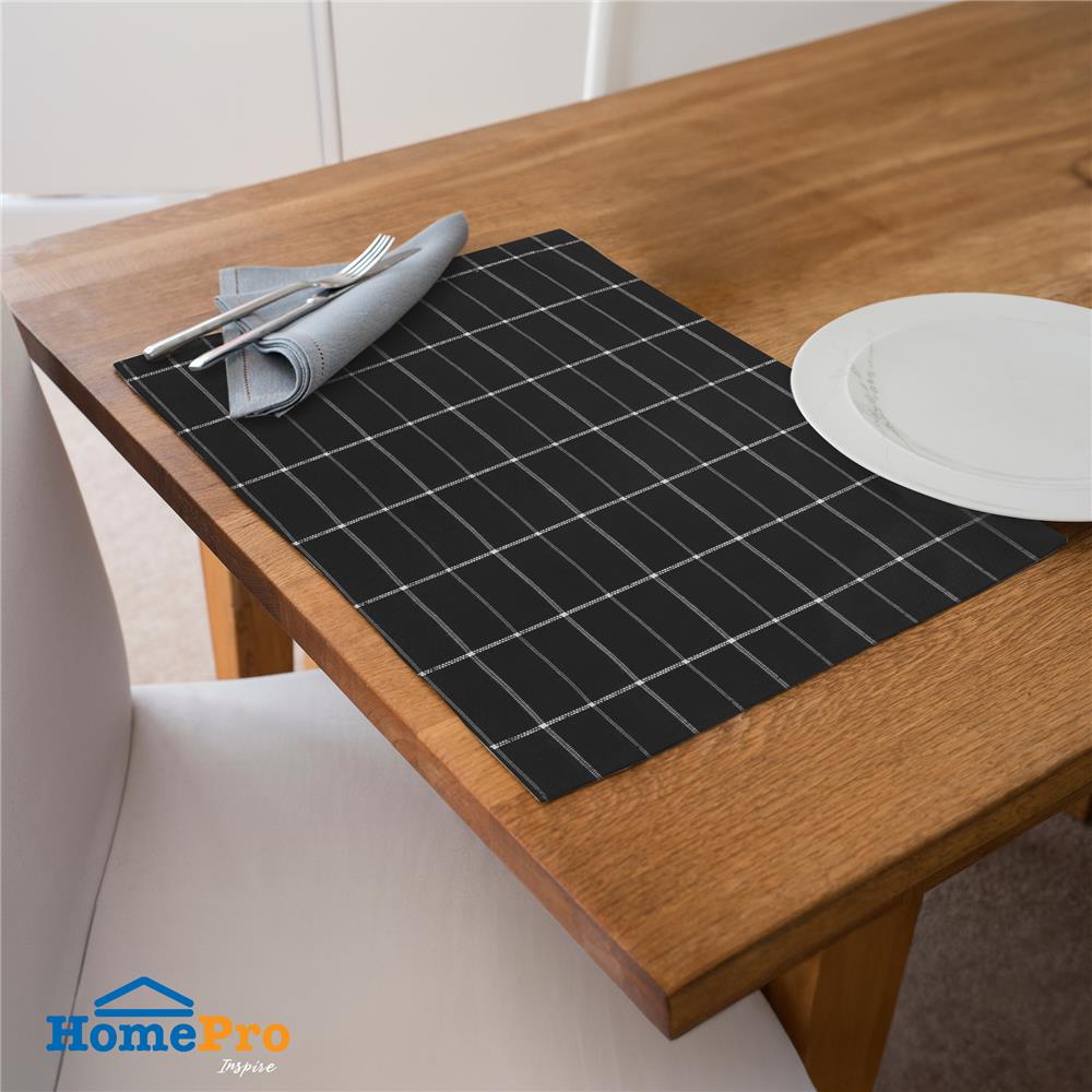 แผ่นรองจาน COTTON KECH TABLE สีดำ