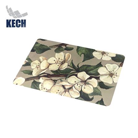 แผ่นรองจาน PU KECH PRINTED สีขาว_0