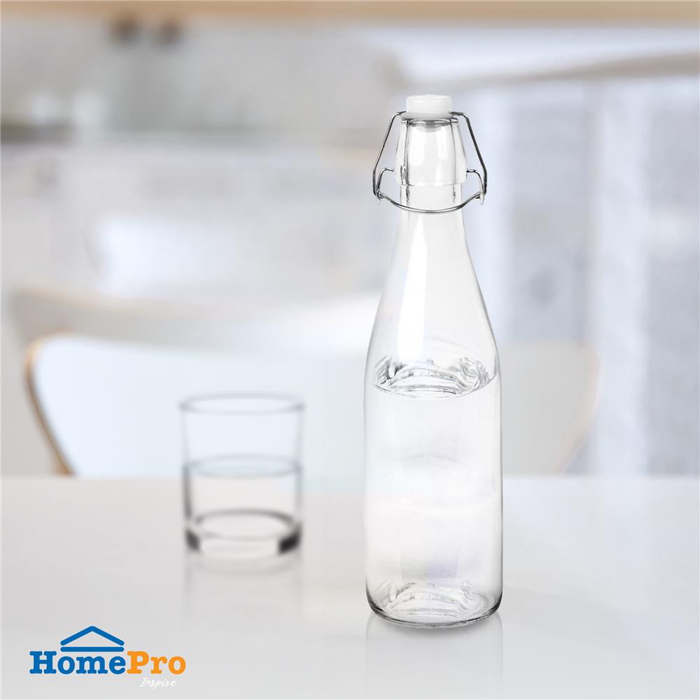 ขวดน้ำแก้ว 0.5 ลิตร KECH BUBBLE สีใส