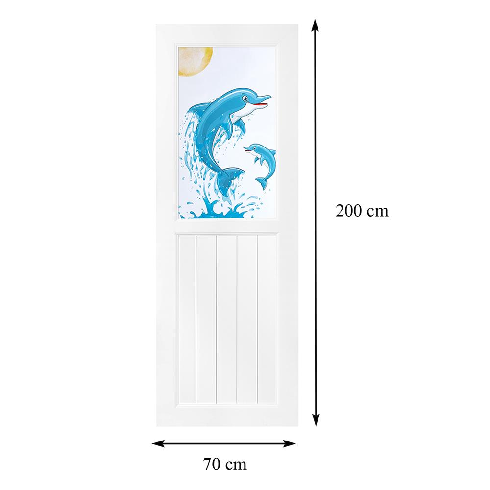 ประตูห้องน้ำ UPVC AZLE ปลาโลมา 70X200 ซม. สีขาว พร้อมวงกบ ไม่เจาะลูกบิด