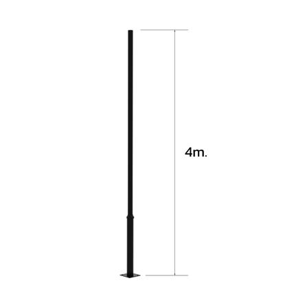 เสาไฟ SOLAR LAMPTAN POLE FOR SOLAR 4 เมตร สีดำ_4