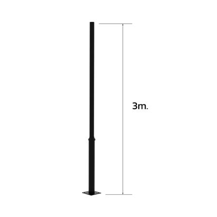 เสาไฟ SOLAR LAMPTAN POLE FOR SOLAR 3 เมตร สีดำ_4