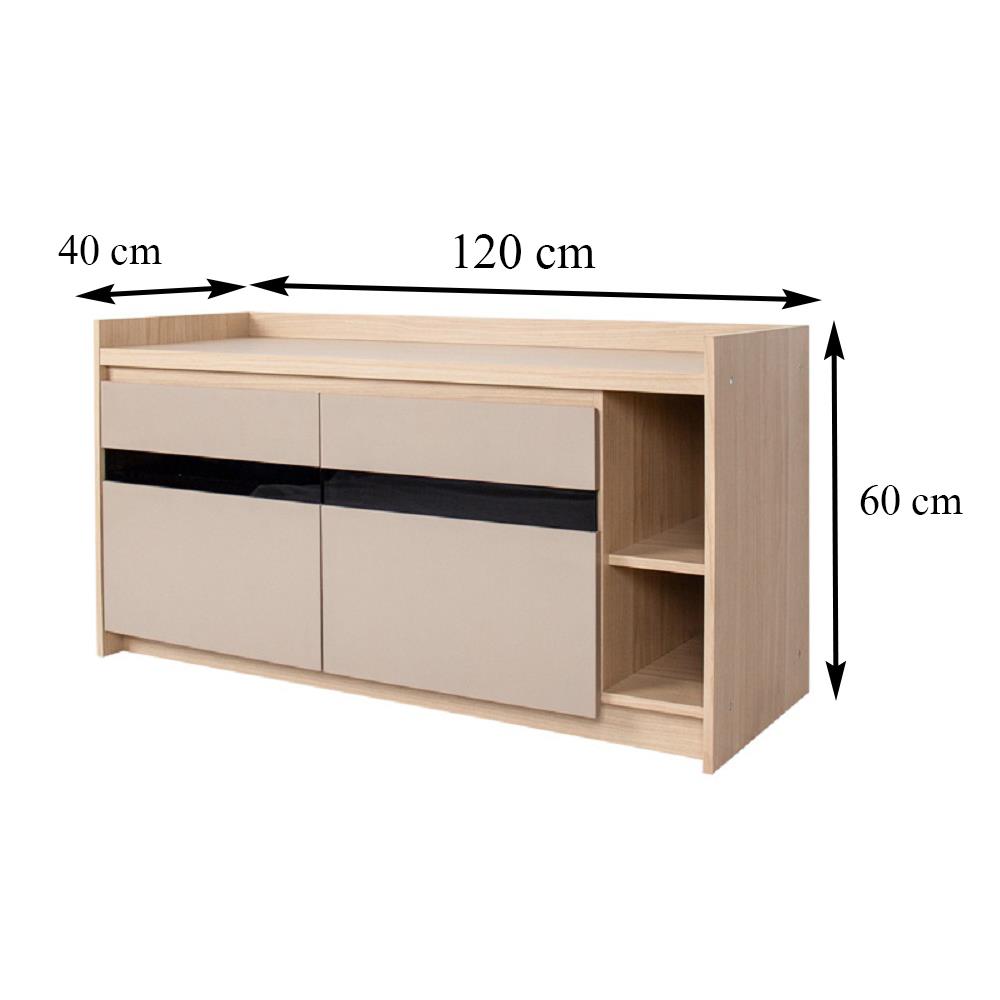 ตู้วางทีวี FURDINI PSP-6176 120 ซม. สีโอ๊ค/น้ำตาล