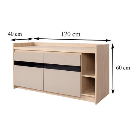 ตู้วางทีวี FURDINI PSP-6176 120 ซม. สีโอ๊ค/น้ำตาล_8