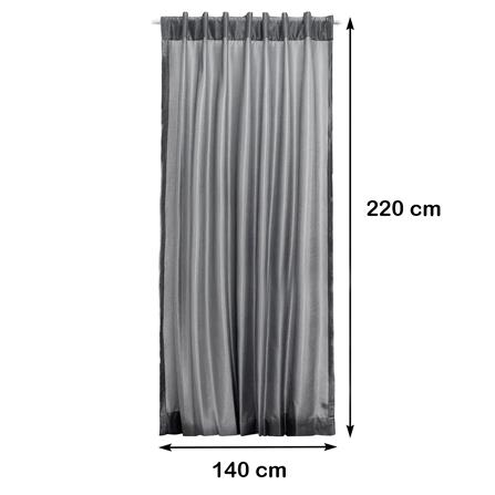 ผ้าม่านโปร่งซ่อนหู HOME LIVING STYLE VERA 140X220 ซม. สีเทา_6