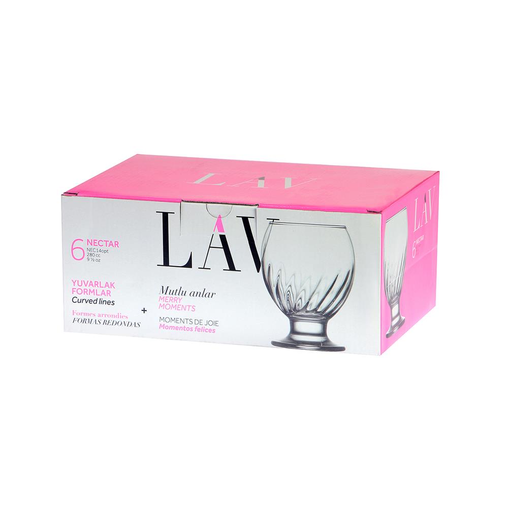 แก้วก้าน 280 มล. LAV NECTAR แพ็ก 6 ใบ