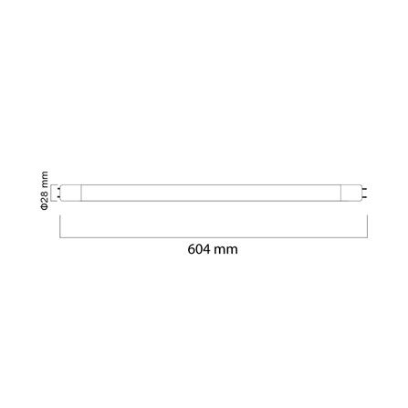 หลอด LED สั้น SHINING T8 HIGH LUMEN DE 9 วัตต์ DAYLIGHT G13_5