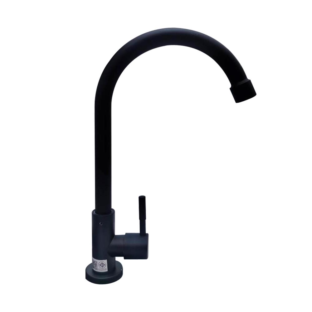 ก๊อกซิงค์เดี่ยวเคาน์เตอร์ HOEN LS-507B(T) สีดำ