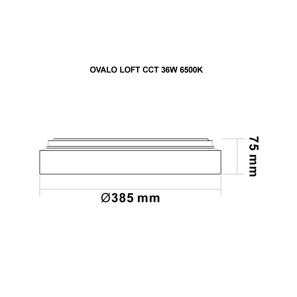 ไฟเพดาน LED SYLVANIA OVALO LOFT CCT 14 นิ้ว 36 วัตต์ DAYLIGHT/COOL WHITE/WARM WHITE สีขาว/น้ำตาล