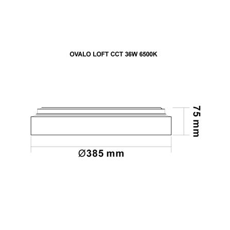 ไฟเพดาน LED SYLVANIA OVALO LOFT CCT 14 นิ้ว 36 วัตต์ DAYLIGHT/COOL WHITE/WARM WHITE สีขาว/น้ำตาล_8