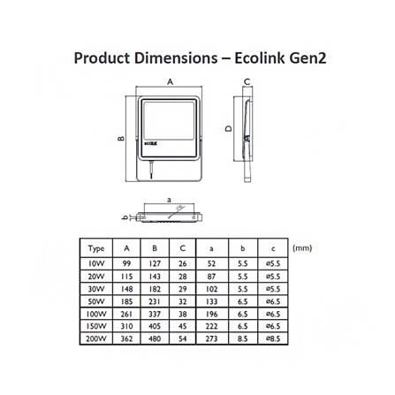 สปอตไลท์ภายนอก LED ECOLINK FL007 20 วัตต์ WARM WHITE_4