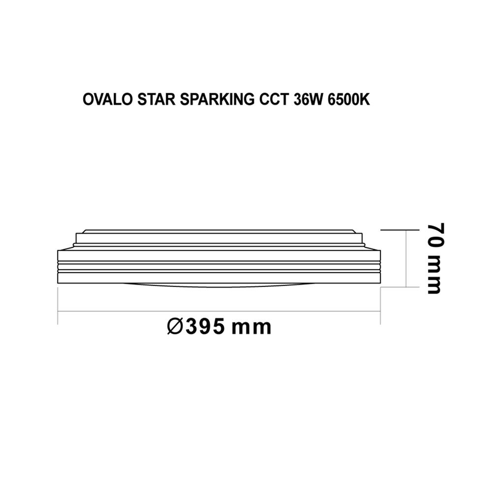 ไฟเพดาน LED SYLVANIA OVALO STAR SPARKING CCT 15 นิ้ว 36 วัตต์ DAYLIGHT/COOL WHITE/WARM WHITE สีขาว