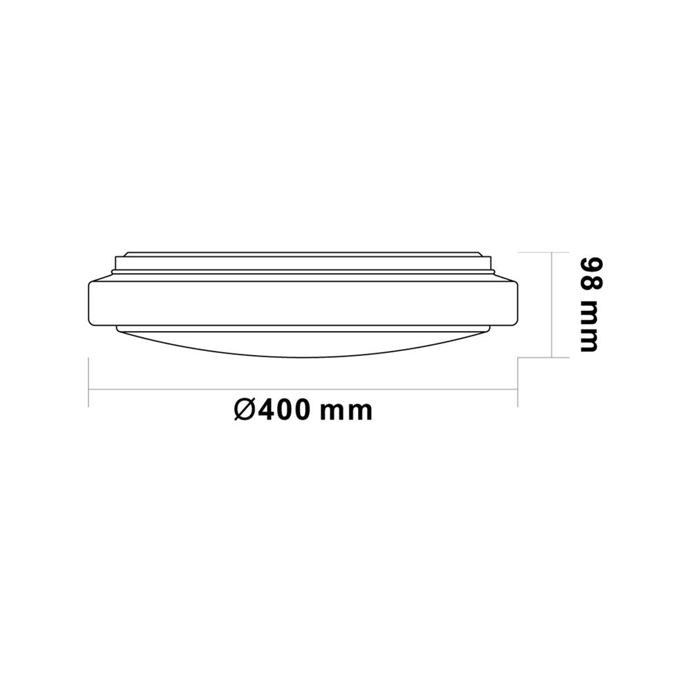 ไฟเพดาน LED SYLVANIA OVALO ECO ACRYLIC GLOSSY SILVER RING 15 นิ้ว 36 วัตต์ DAYLIGHT สีขาว