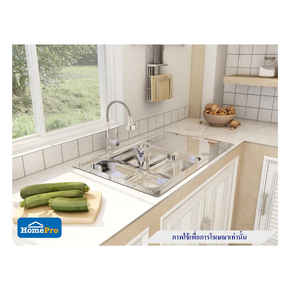 ซิงค์ฝัง 1 หลุม 1 ที่พัก TECNOPLUS CROWN 80 สีเงิน