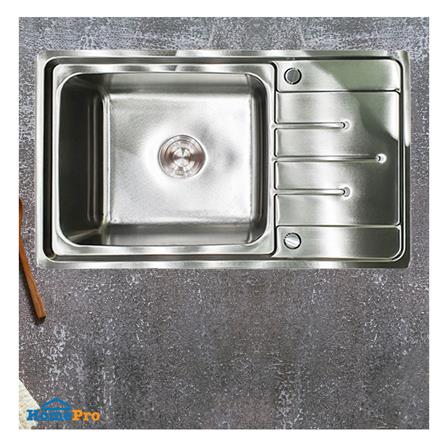 ซิงค์ฝัง 1 หลุม 1 ที่พัก TECNOPLUS CROWN 80 สีเงิน_3