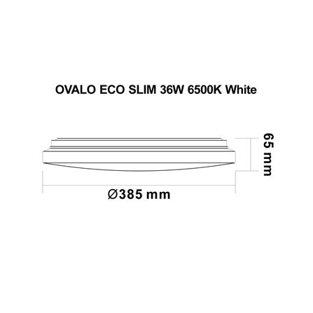 ไฟเพดาน LED SYLVANIA OVALO ECO SLIM 15 นิ้ว 36 วัตต์ DAYLIGHT สีขาว_6