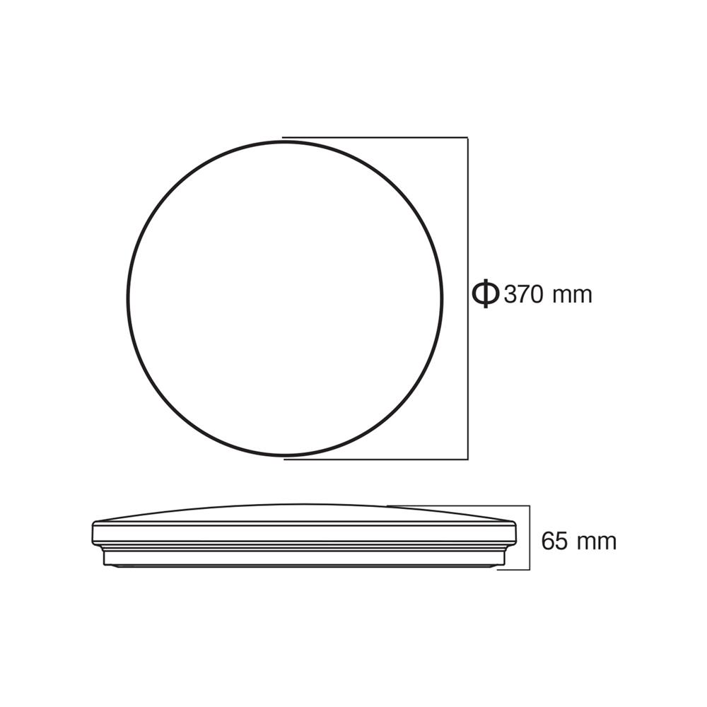 ไฟเพดาน LED SHINING S-CE02465C-2 15 นิ้ว 24 วัตต์ DAYLIGHT สีขาว