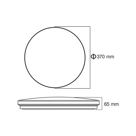 ไฟเพดาน LED SHINING S-CE02465C-2 15 นิ้ว 24 วัตต์ DAYLIGHT สีขาว_5