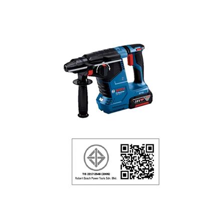 สว่านโรตารี่ไร้สาย (พร้อมแบตเตอรี่) BOSCH GBH187-LI ONE-CHUCK 18 โวลต์_4